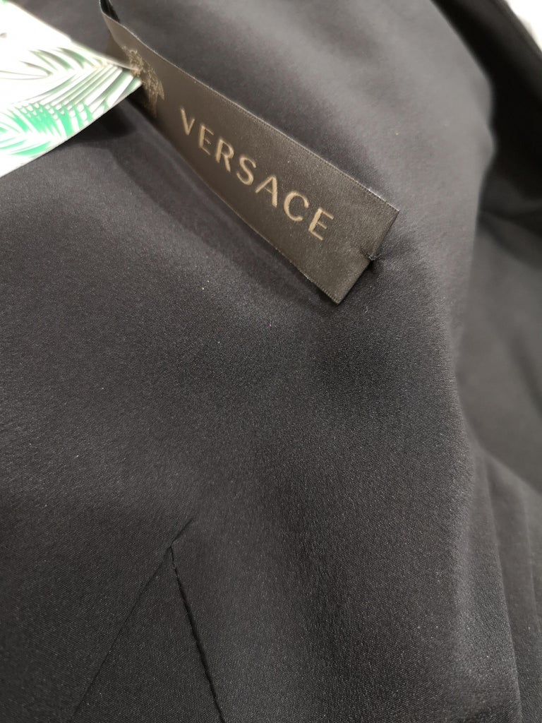 Gianni Versace Black Wool T- Shirt For Sale at 1stDibs