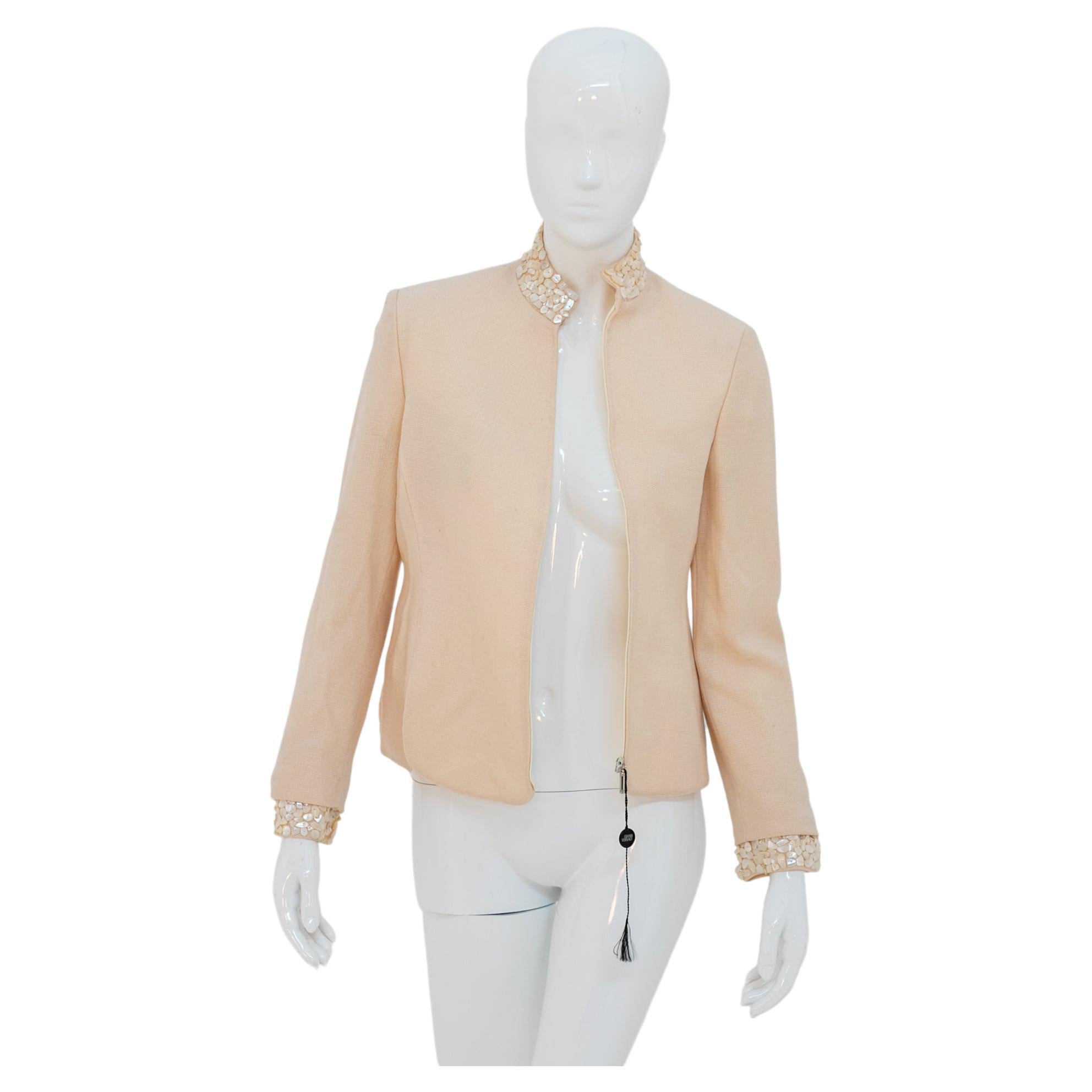 Gianni Versace Blazer in Wool and Nacre