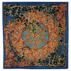 Gianni Versace, Blue Ivy Rug Hand Knotted Wool 7'10" x 7'10"
