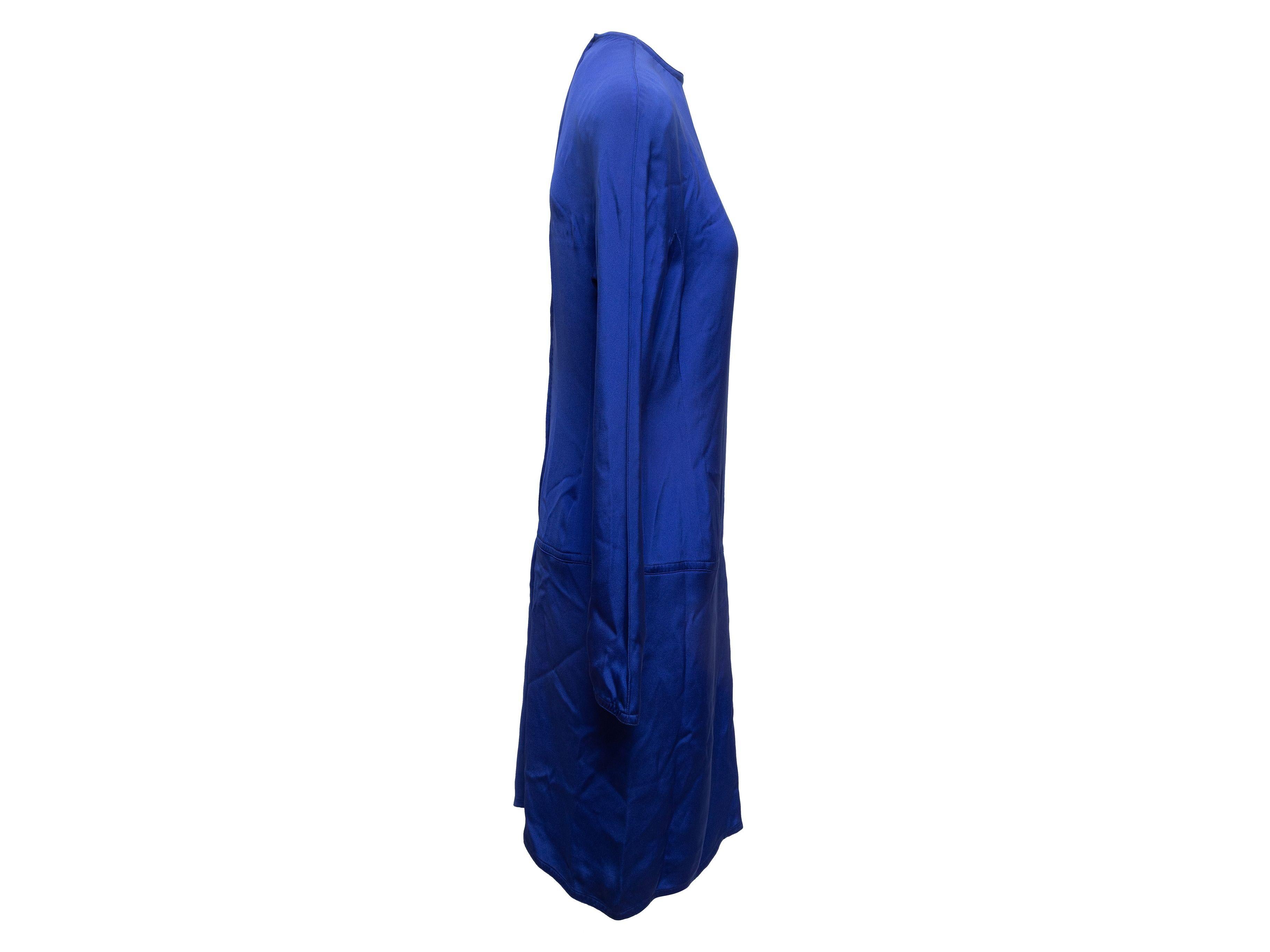 Women's Gianni Versace Blue Long Sleeve Dress