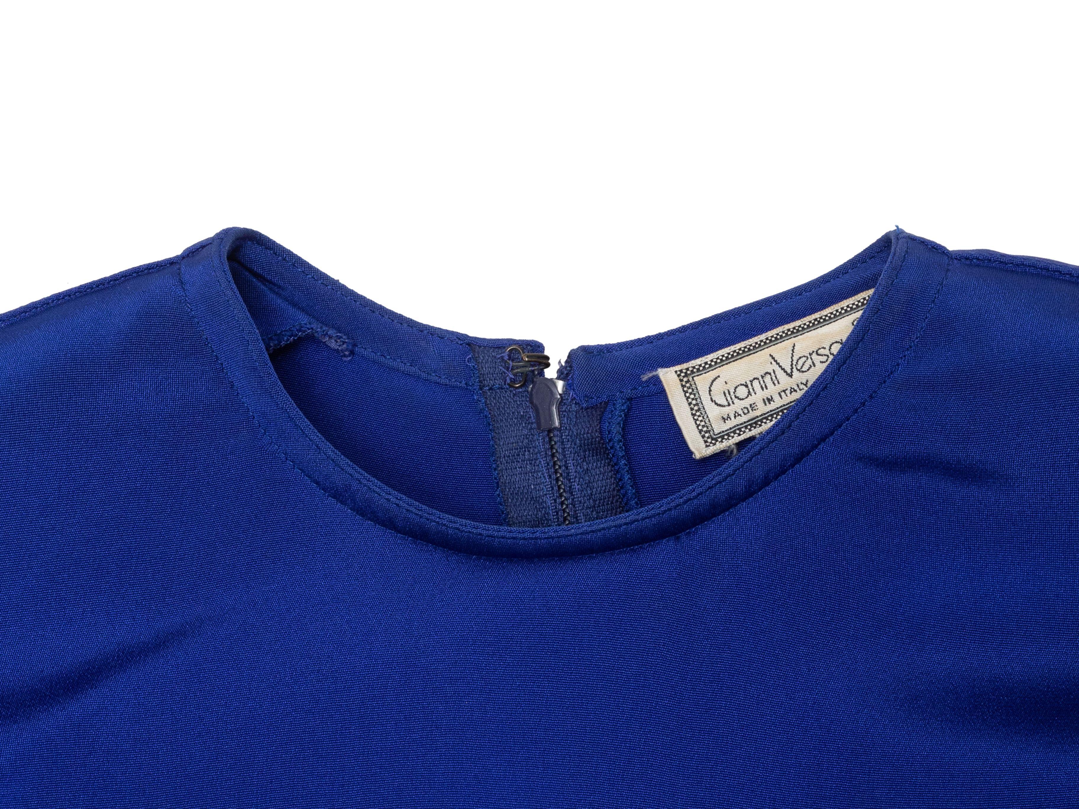 Gianni Versace Blue Long Sleeve Dress 2