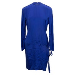 Gianni Versace Blue Long Sleeve Dress