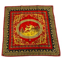 Gianni Versace Bufanda de Jacquard de Seda "House Of Versace" Negrita