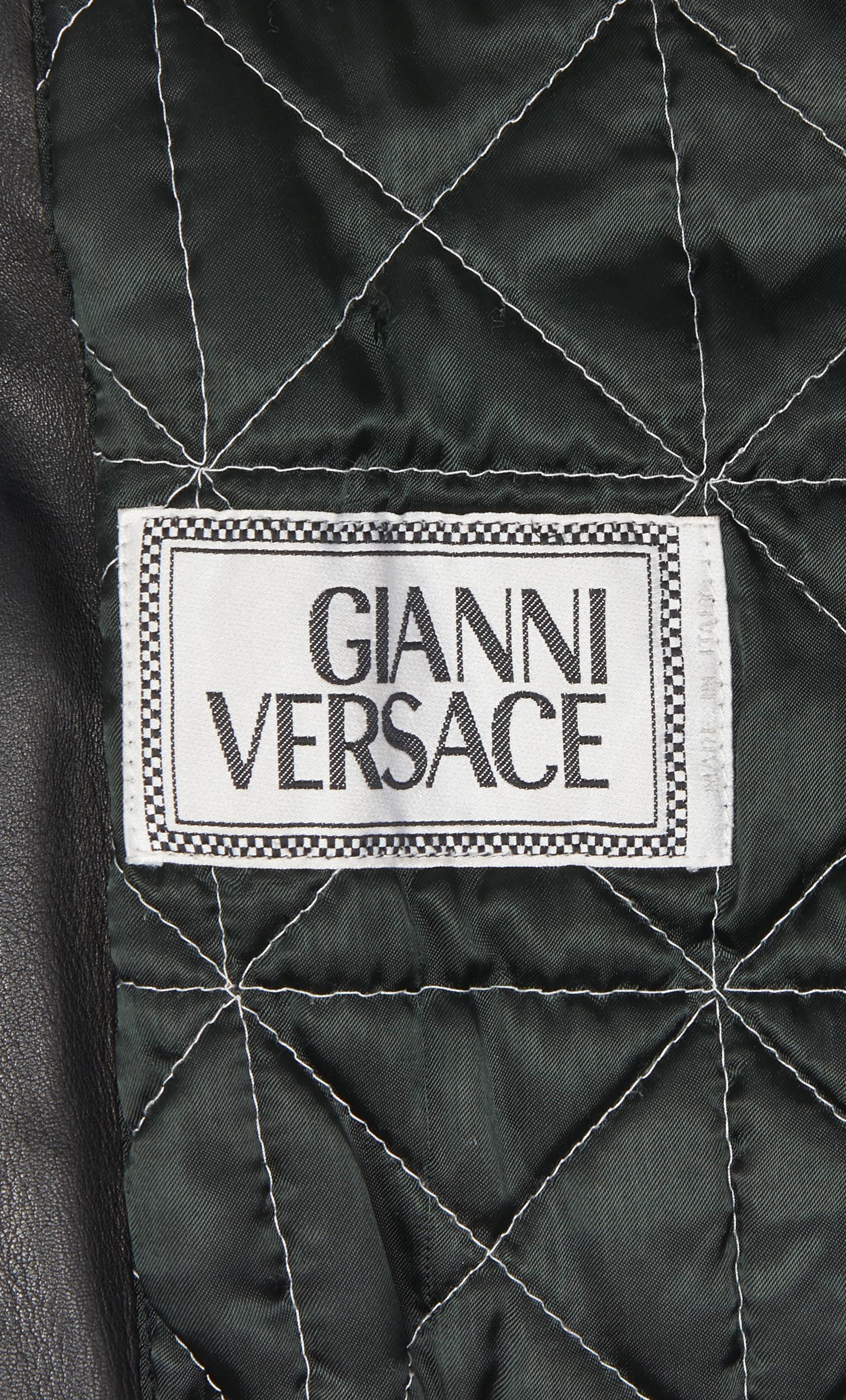 Gianni Versace, Bondage jacket with astrakhan collar, Autumn/Winter 1992 In Good Condition For Sale In London, GB