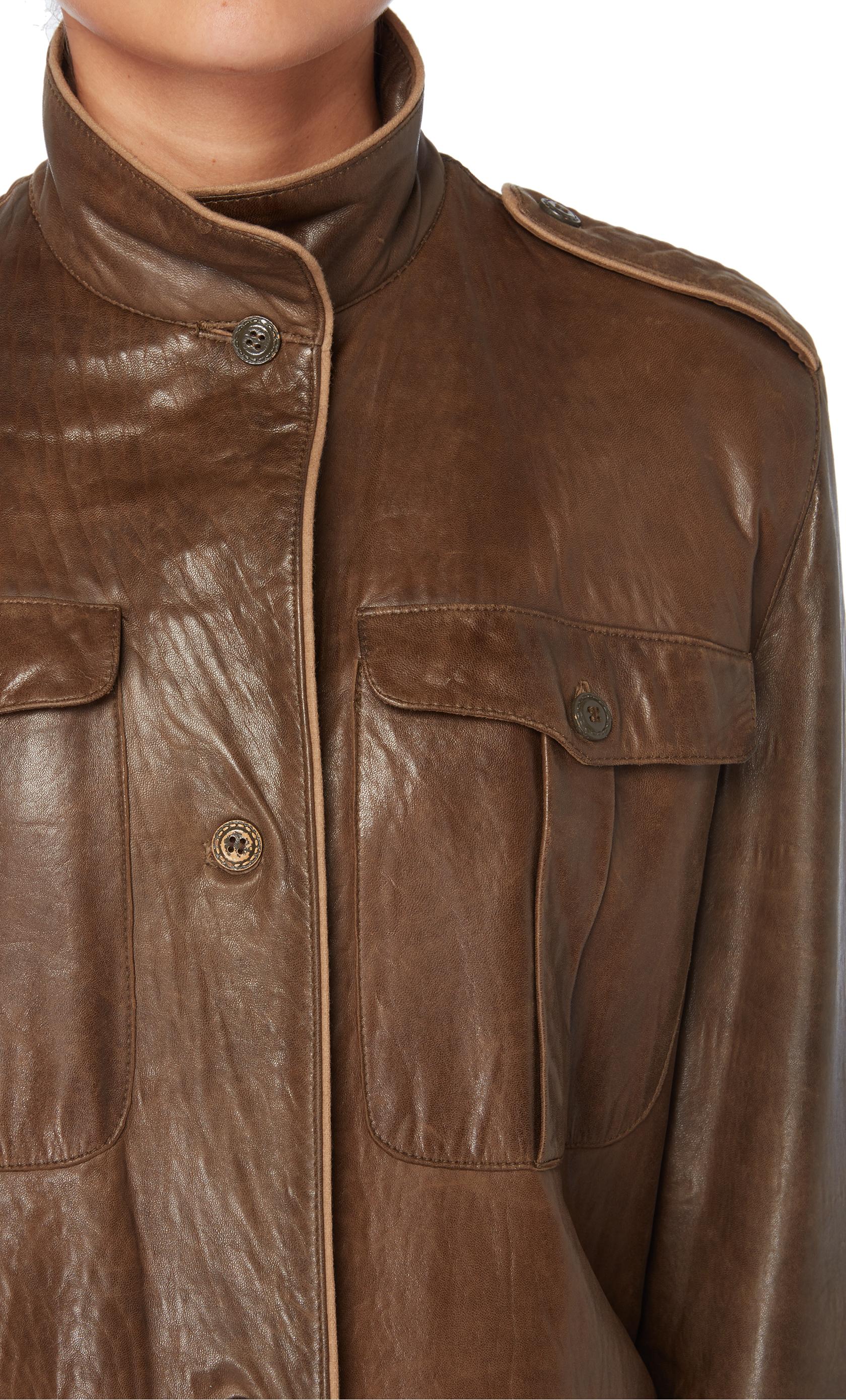 Gianni Versace, Brown coat, Autumn/Winter 1982  In Good Condition For Sale In London, GB