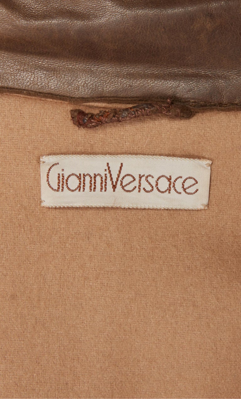 Gianni Versace, Brown coat, Autumn/Winter 1982 For Sale at 1stDibs