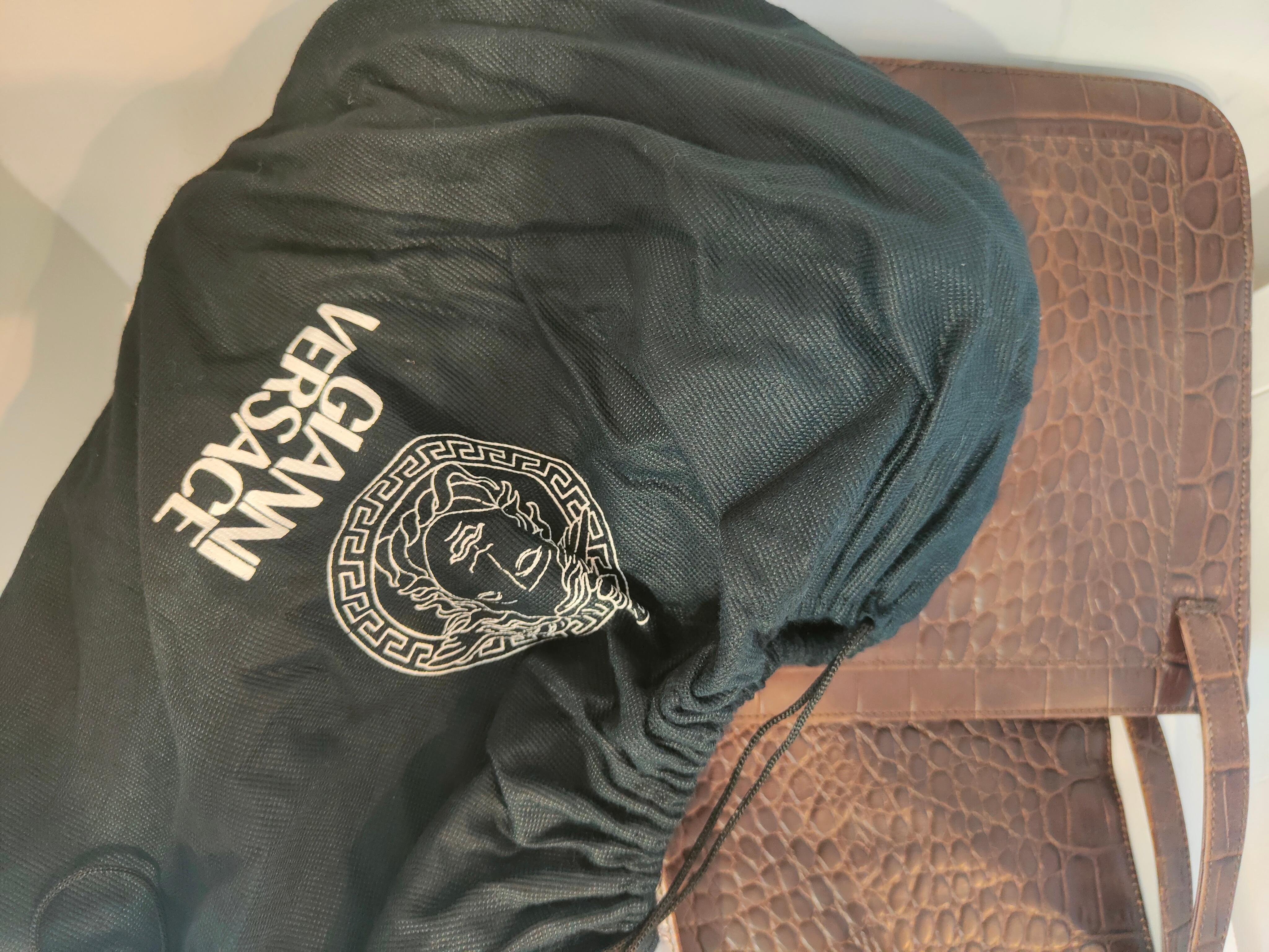 Gianni Versace Brown Shoulder Bag For Sale 2