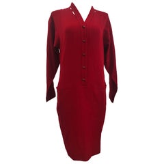 Gianni Versace abito chemisier bordeaux