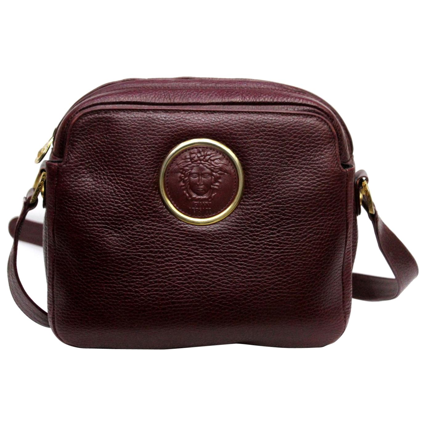 maroon messenger bag