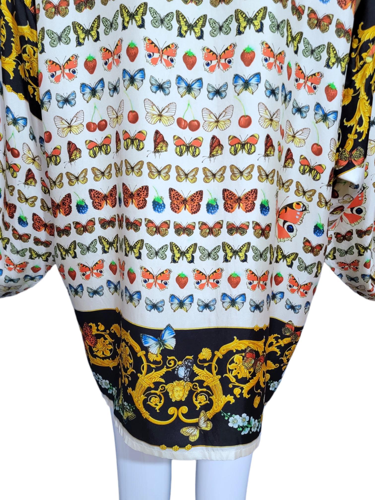 Gianni Versace Butterfly Silk Men's Shirt 1995 as seen on Javier Bardem 1