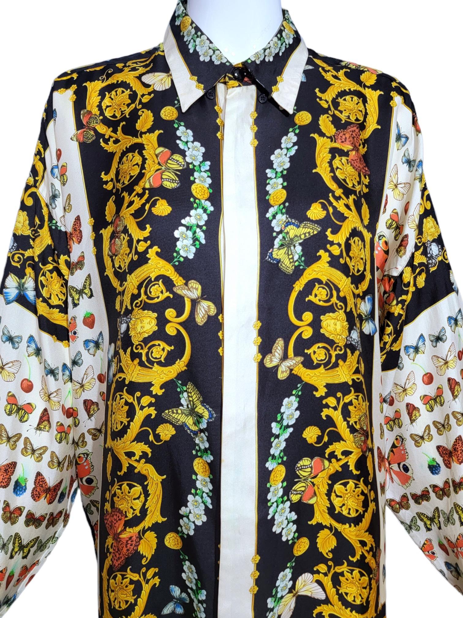 versace butterfly shirt