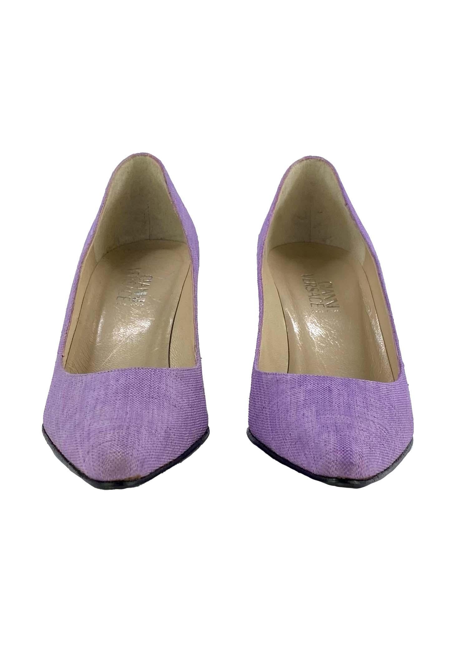 purple bling heels