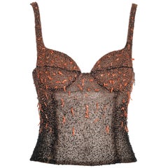 Top corset orné de corail Gianni Versace by Donatella Versace, FW 1999