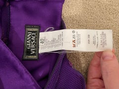 GIANNI VERSACE c. 1996 purple lace dress