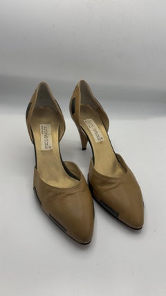 Gianni Versace Camel Leather Pumps by Sergio Rossi