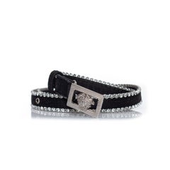 Gianni Versace, canvas medusa belt with strass