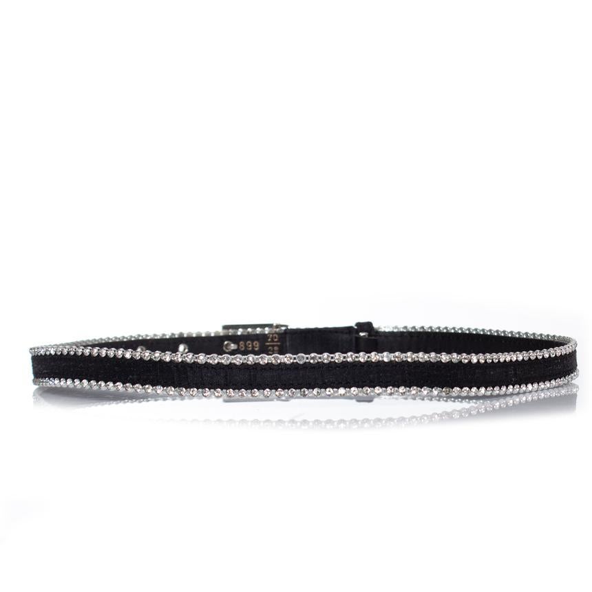 Women's Gianni Versace, canvas medusa belt with strass For Sale