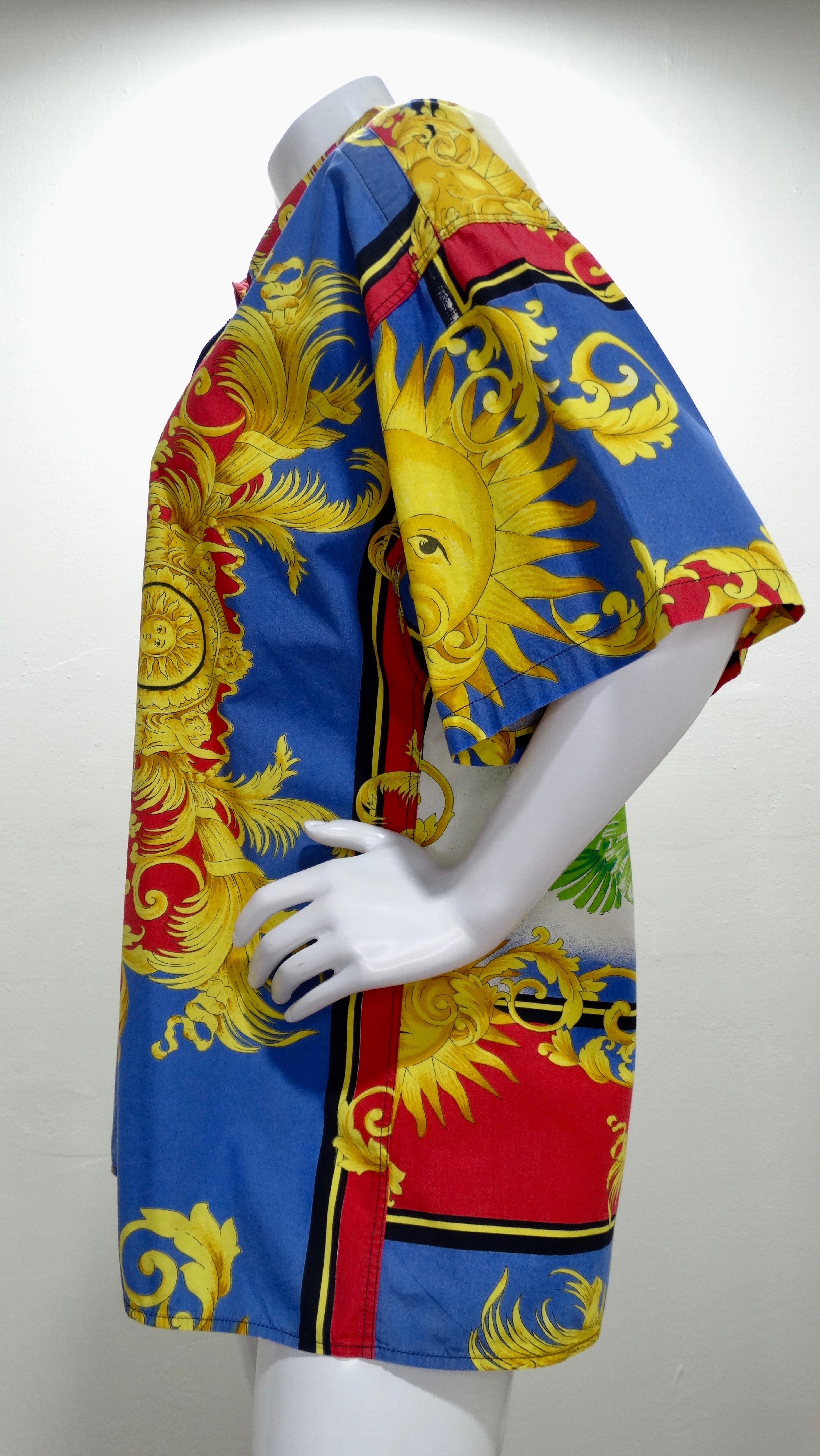 Gianni Versace Celestial Sun Miami Cotton Shirt 2
