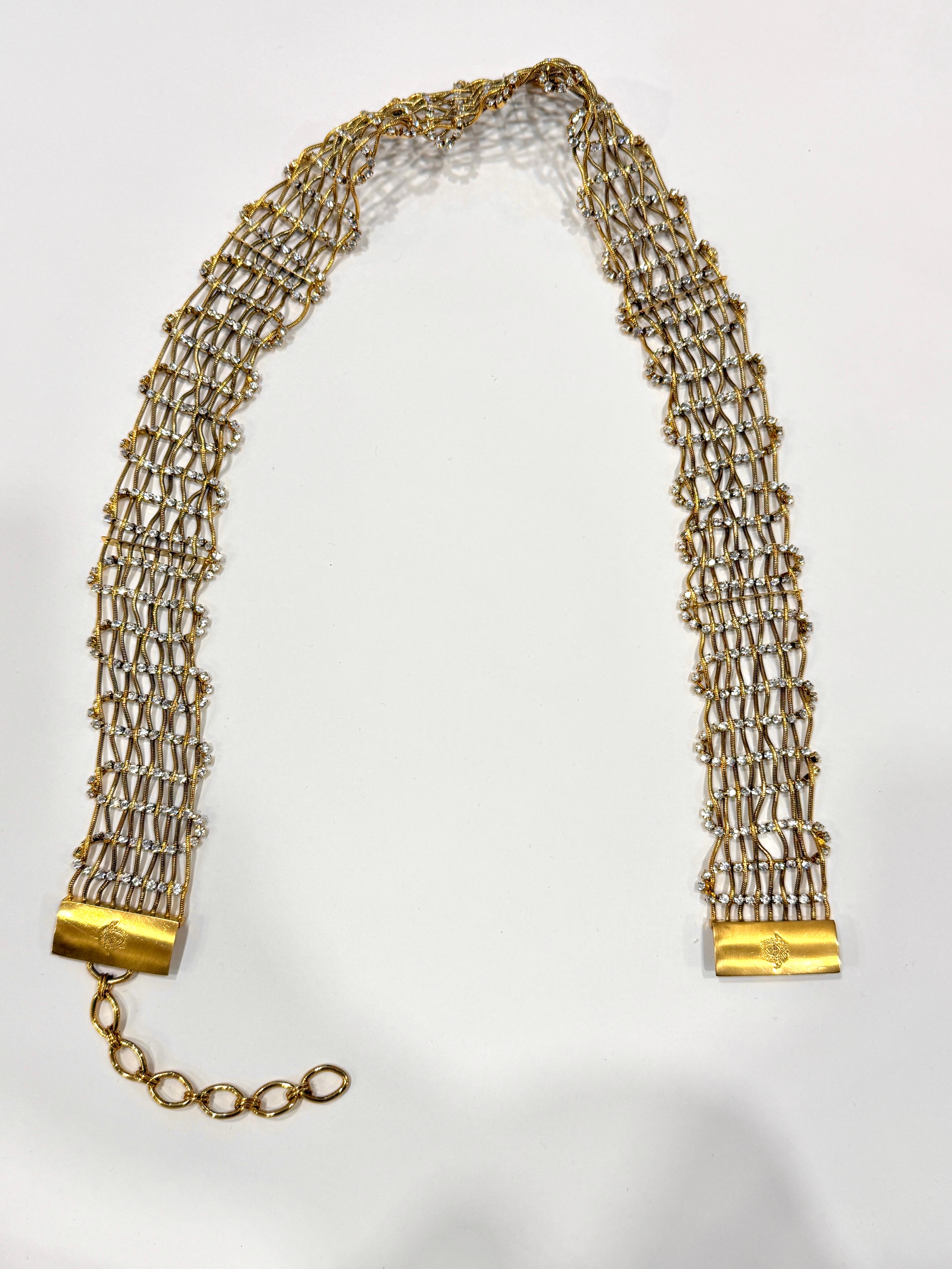Cinturón de cota de malla y brillantes Gianni Versace c.1980's en Nuevo estado para la venta en Nottingham, GB