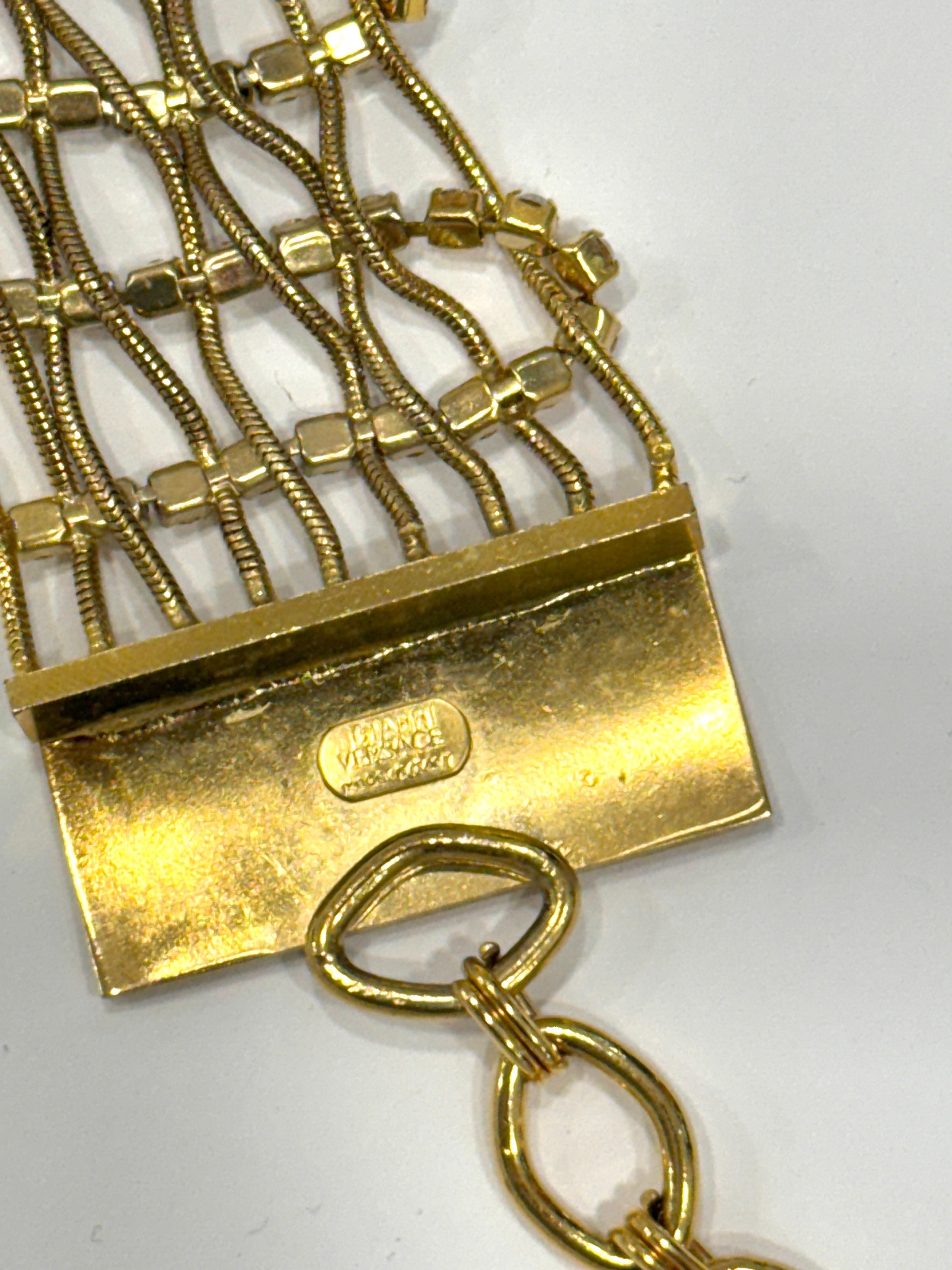 Cinturón de cota de malla y brillantes Gianni Versace c.1980's en venta 2