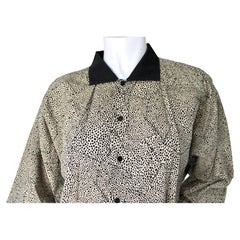 Gianni Versace Cheetah Print Cotton Button-Up Shirt circa 1980s