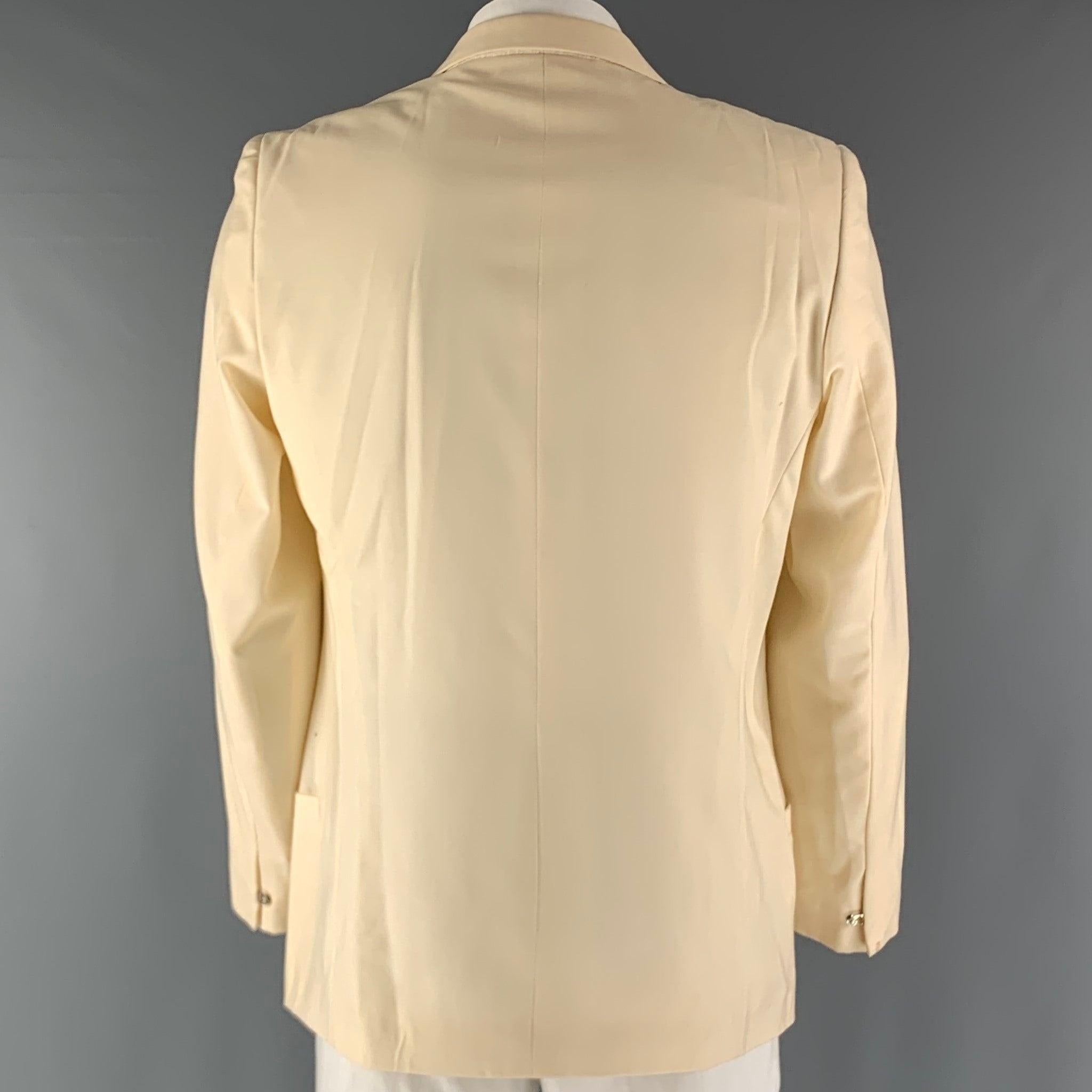 Men's GIANNI VERSACE Chest Size 42 Cream Single breasted Jacket