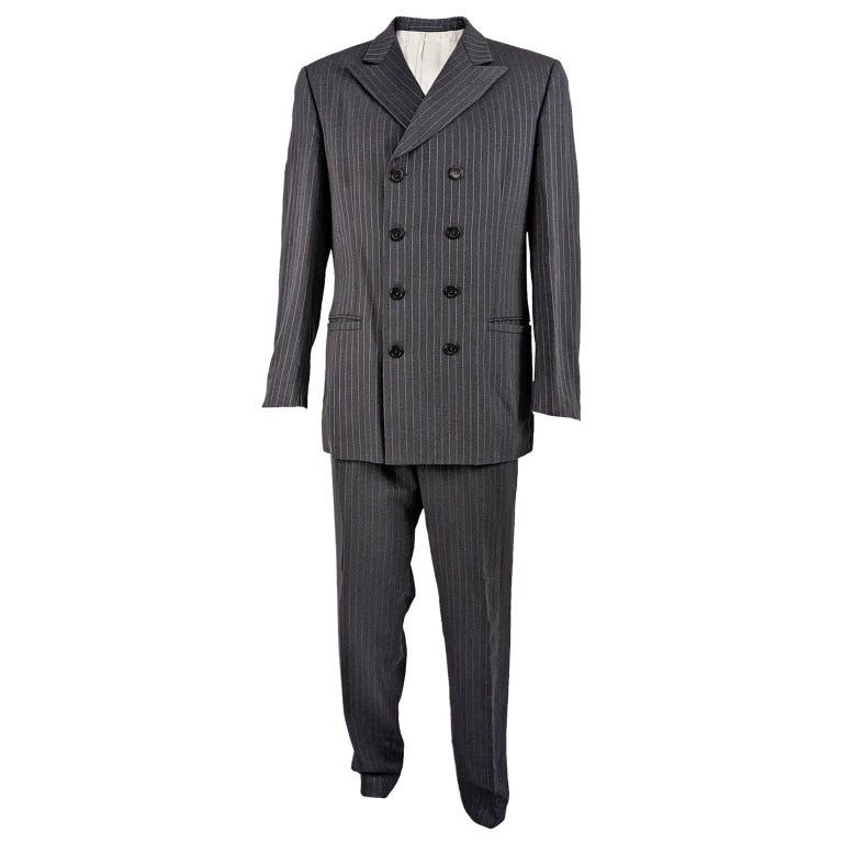Gianni Versace Classic V2 Mens Pinstripe Wool Trouser Suit For Sale at  1stDibs | versace suit mens, versace mens suit, versace classic v2 suit