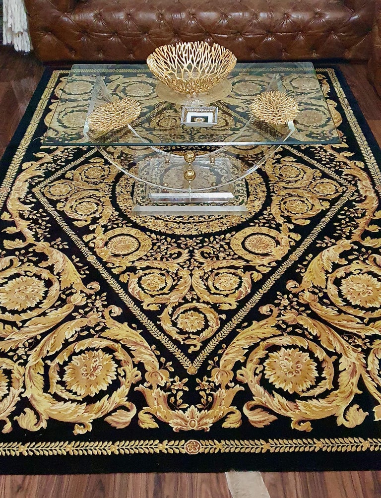Gianni Versace Collection Black and Gold Designer Carpet, Rug. Barocco For  Sale at 1stDibs | versace carpet, versace rug black and gold, versace rug  price