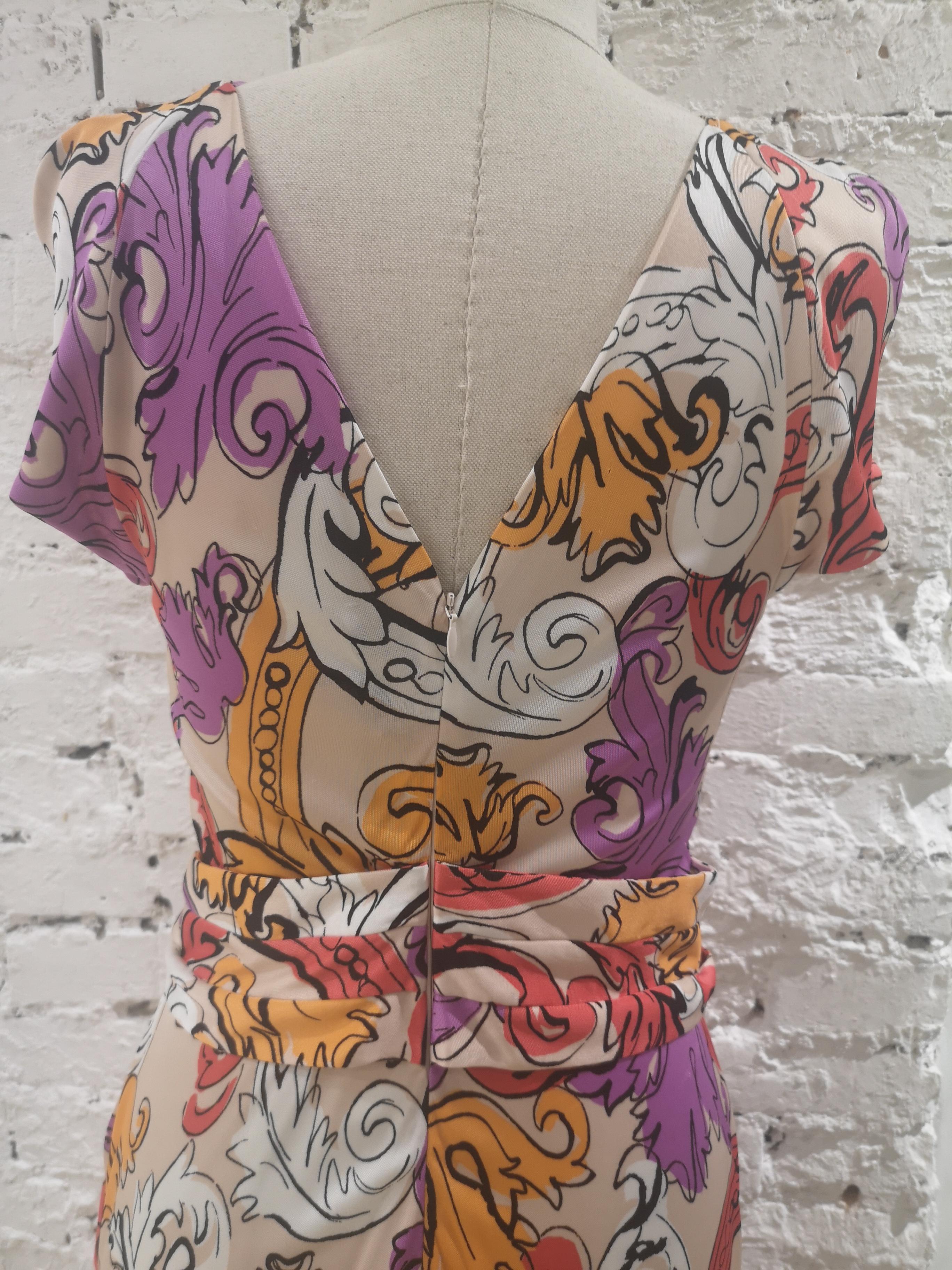 Robe en jersey multicolore de la collection Gianni Versace en vente 3