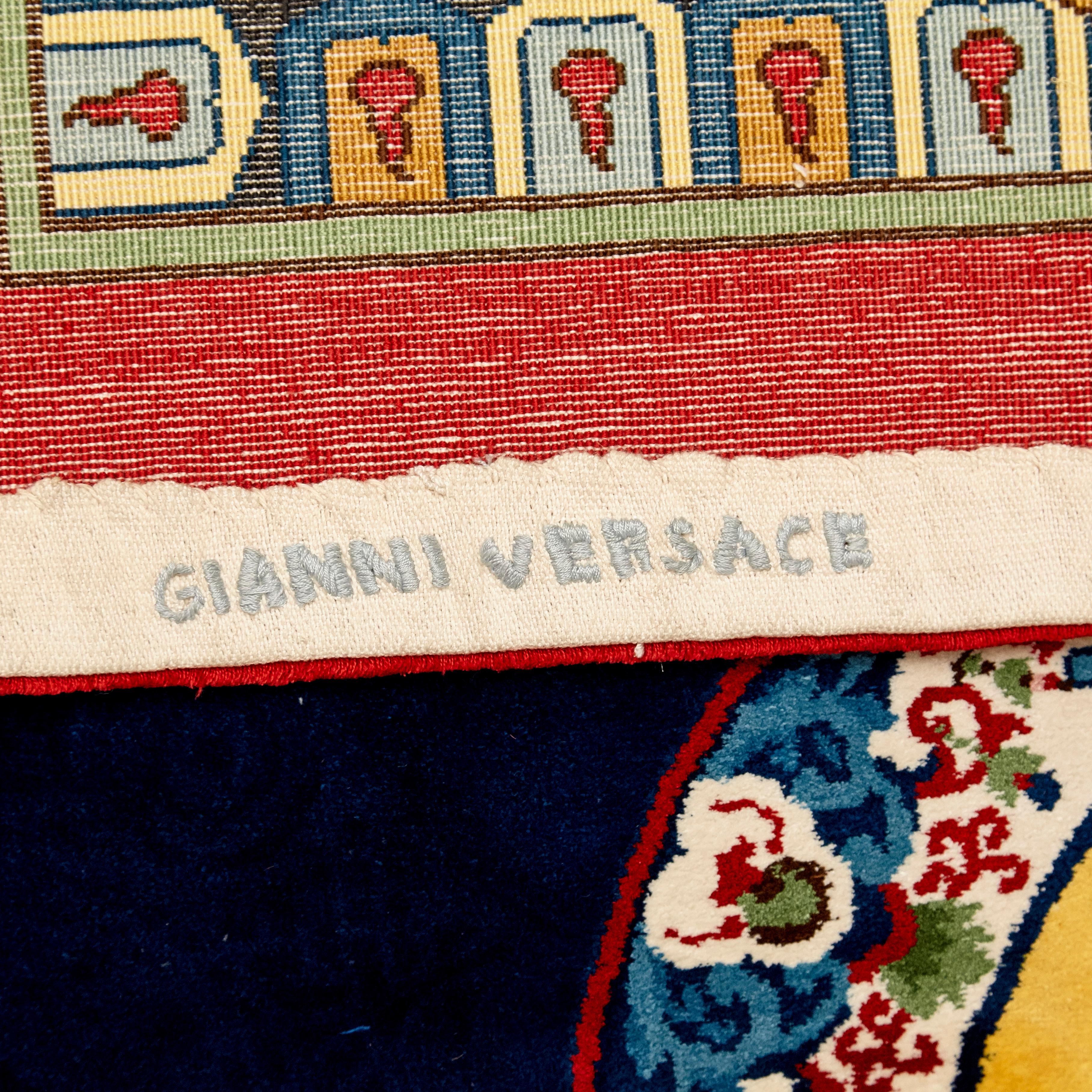 Gianni Versace Collection Rug Mandarin's Garden Silk, circa 1980 8