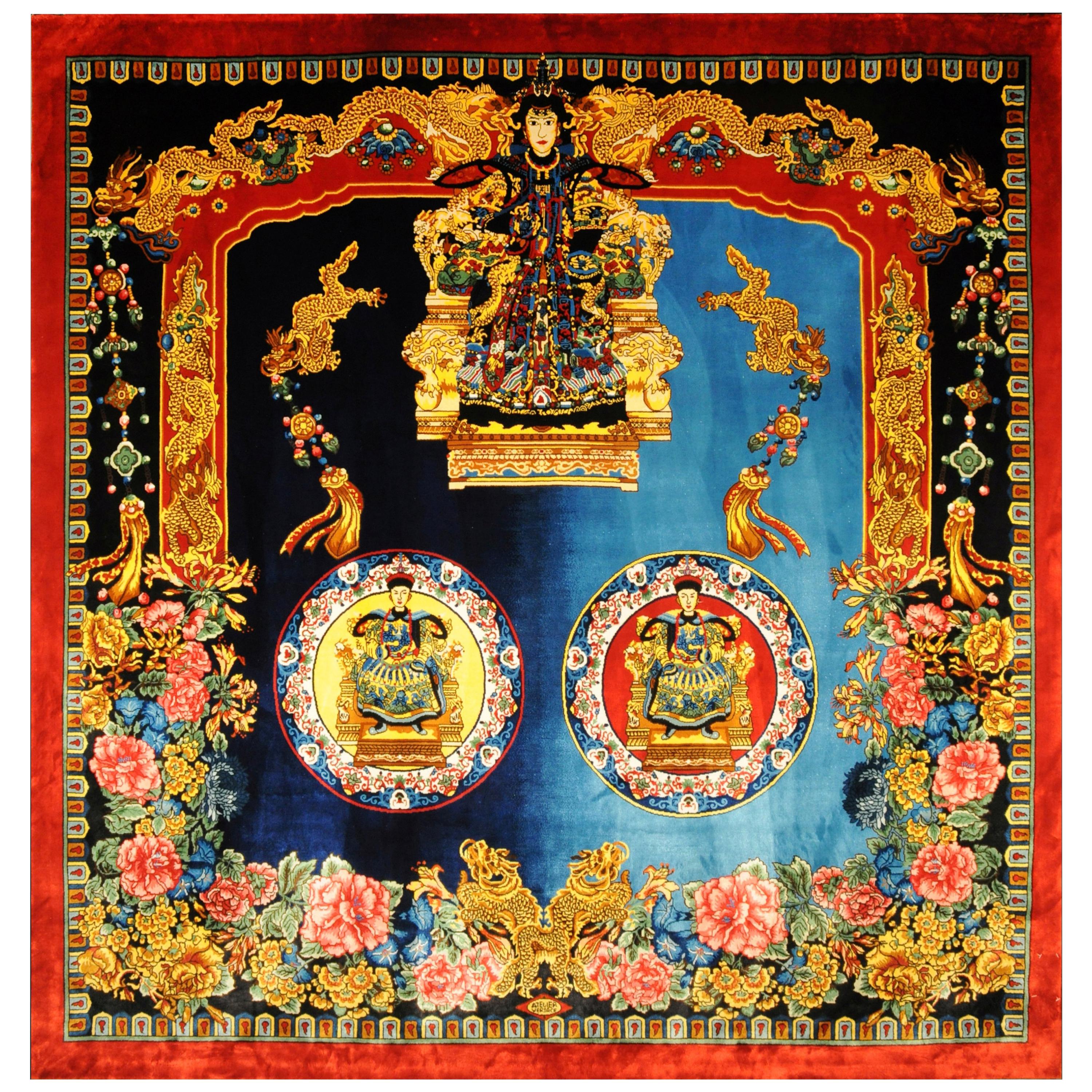 Gianni Versace Collection Rug Mandarin
s Garden Silk, circa 1980