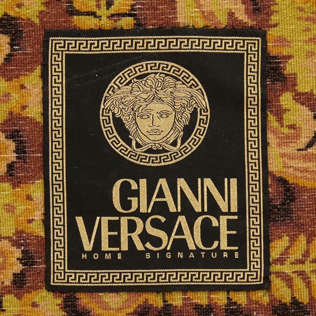 Gianni Versace Collection Rug Wild Barocco, Gold Leopard Animal Print, 1980 For Sale 6