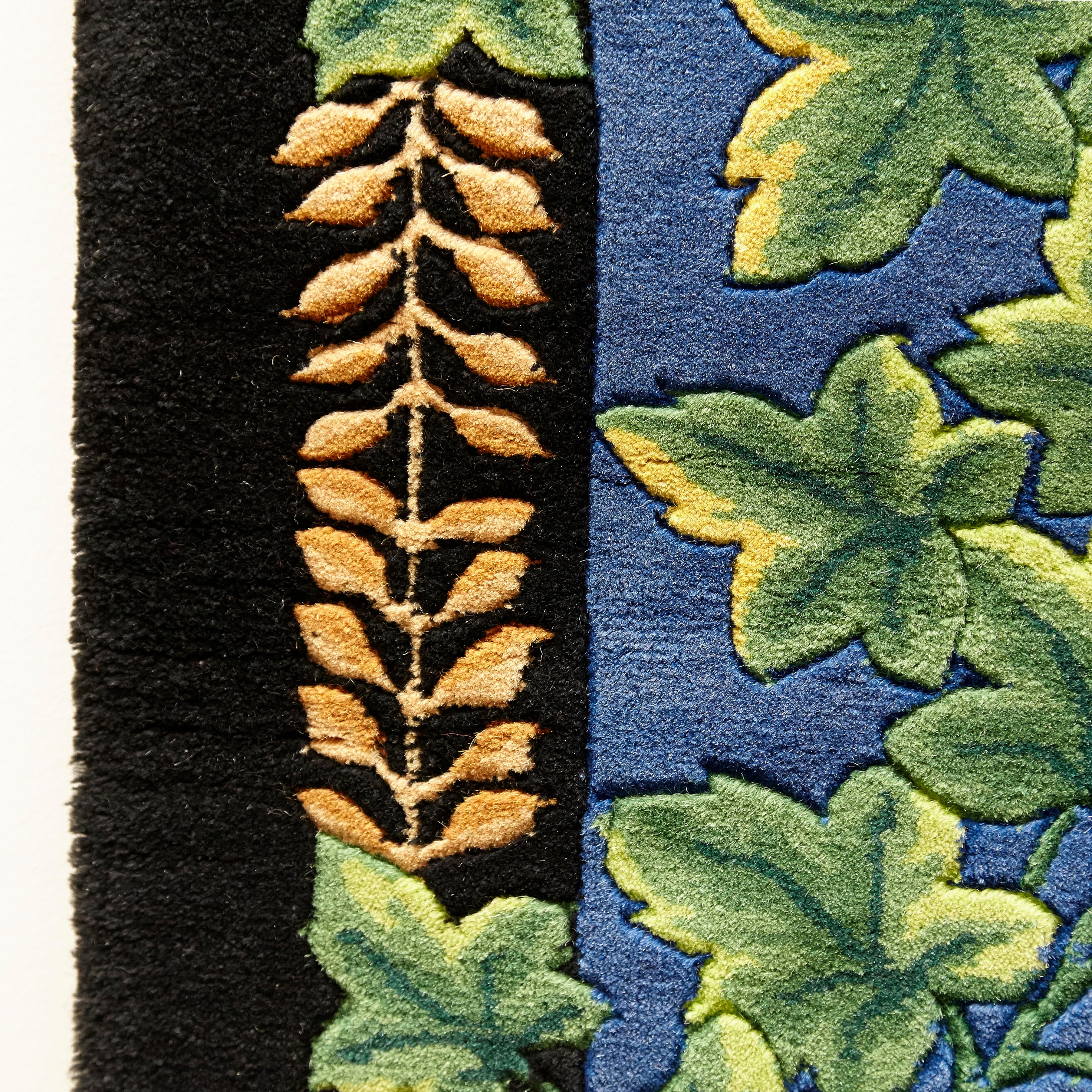 Wool Gianni Versace Collection Rug Wild Ivy, Gold Zebra Animal Print, 1980
