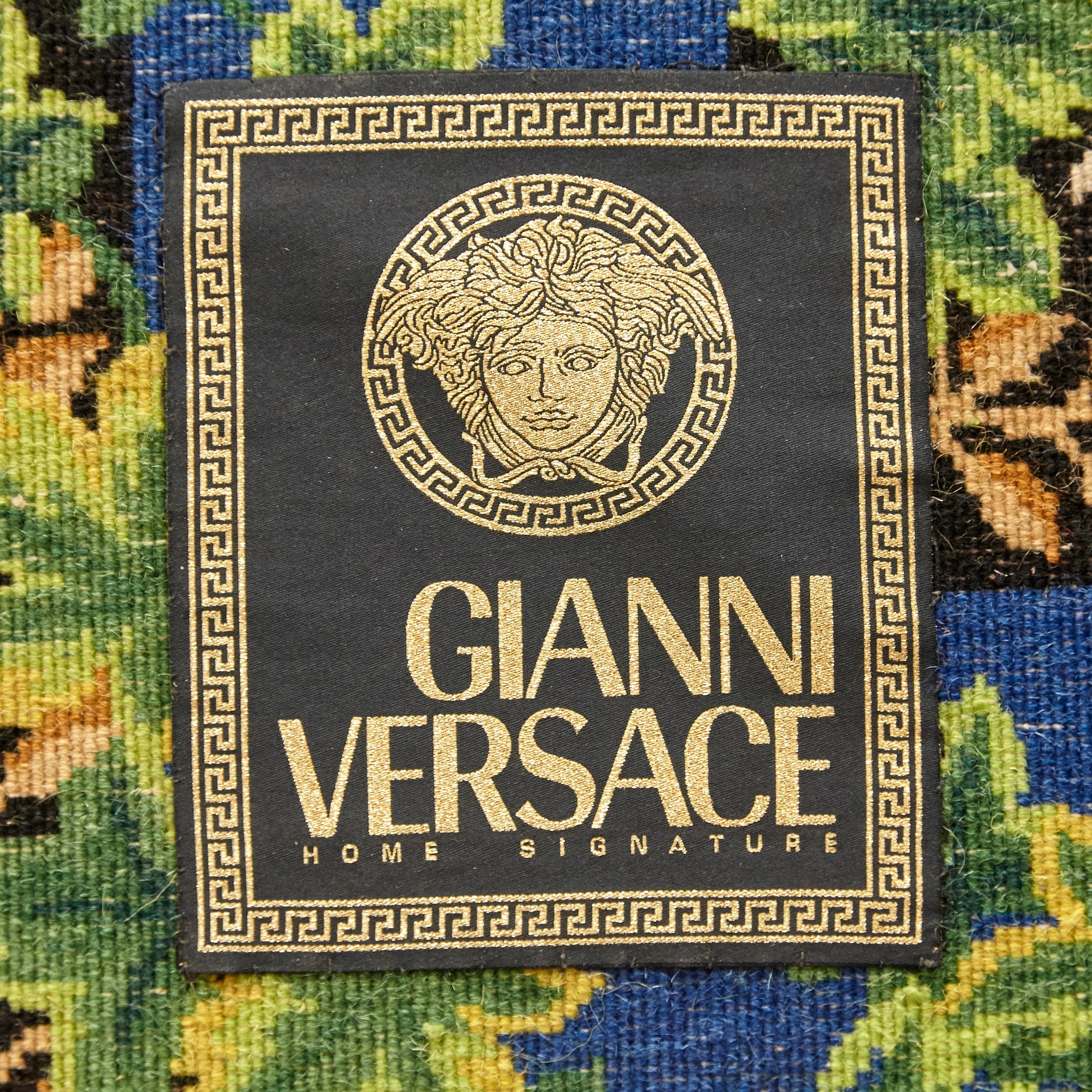 Gianni Versace Collection Rug Wild Ivy, Gold Zebra Animal Print, 1980 For Sale 3