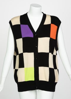 Gianni Versace Colorblock Sweater Vest, 1980s