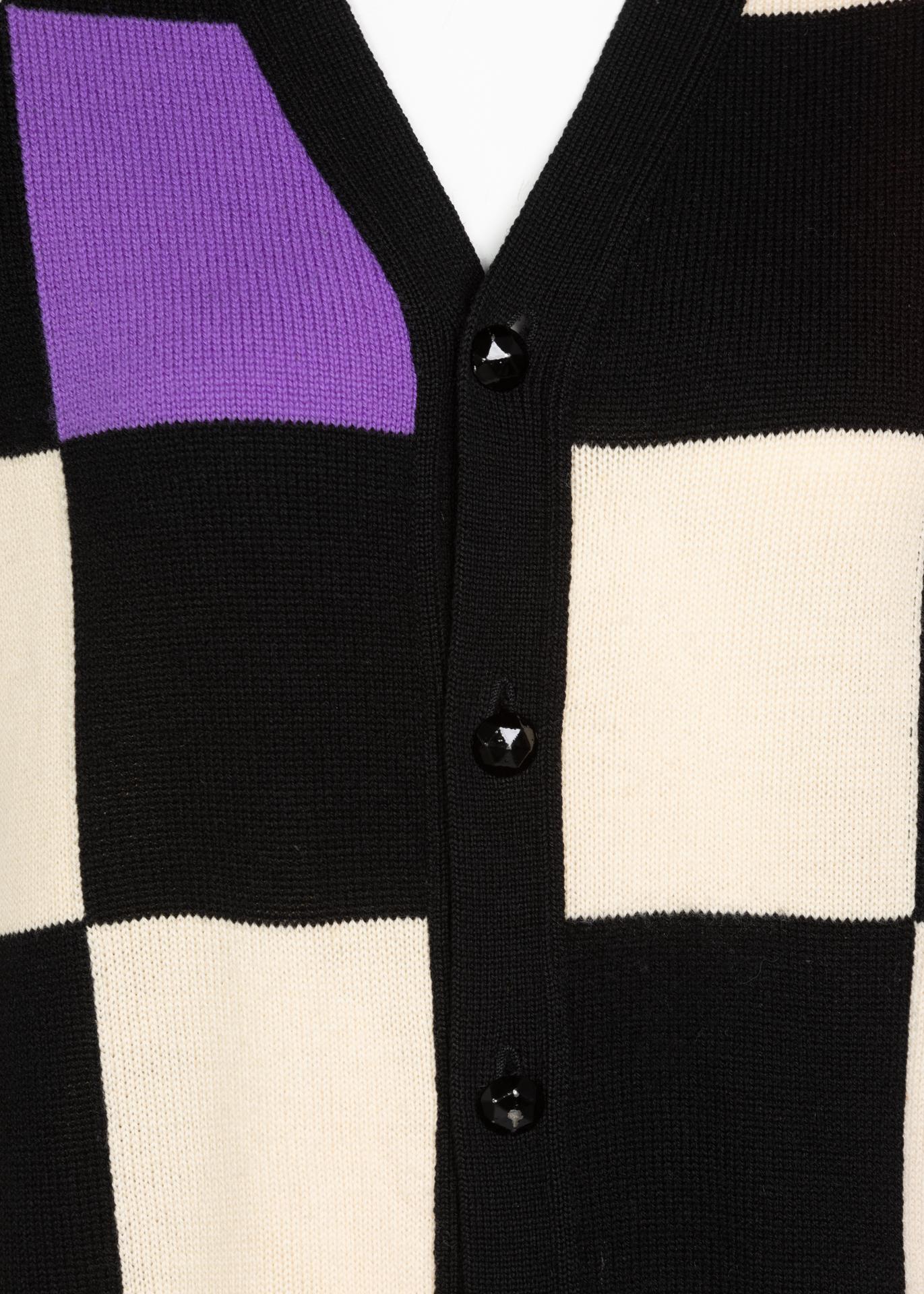 Black Gianni Versace Colorblock Sweater Vest, 1980s For Sale