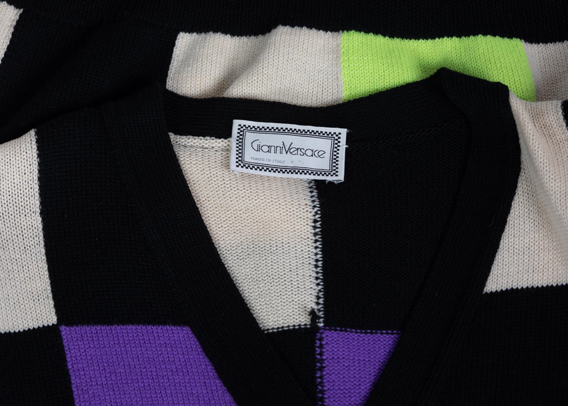 Gianni Versace Colorblock Sweater Vest, 1980s For Sale 1