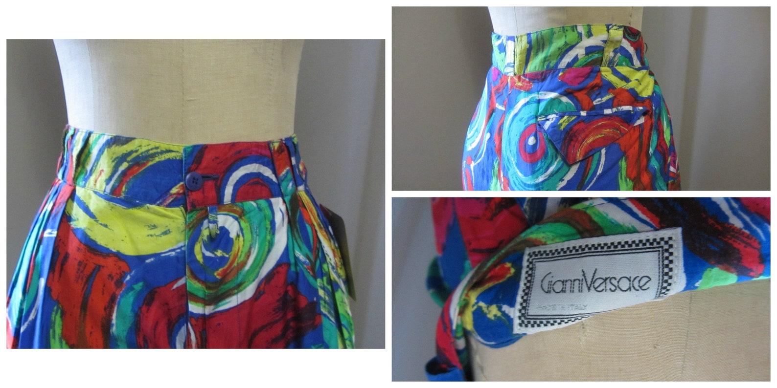 Gianni Versace colorful abstract print trousers For Sale 4