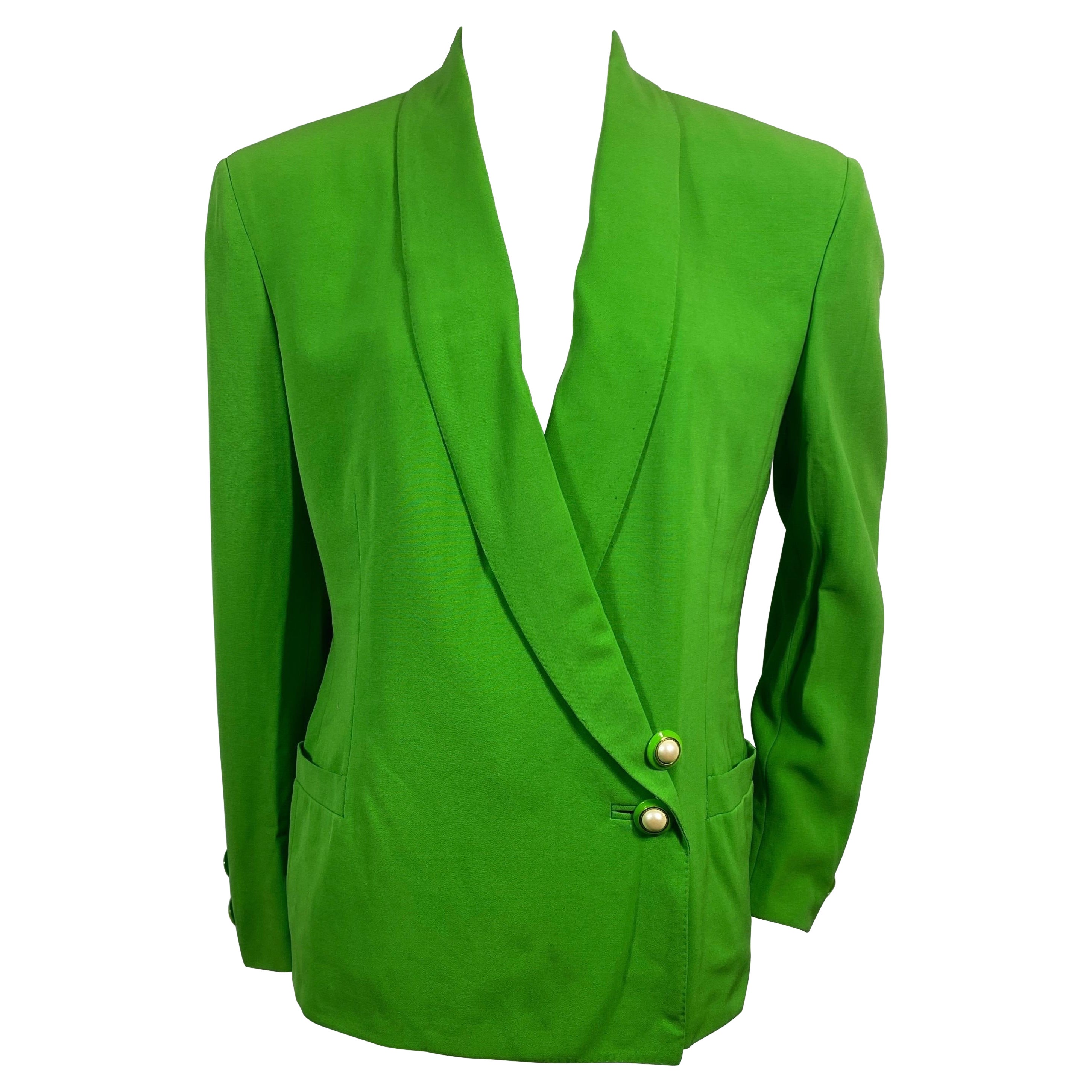 Gianni Versace Couture 1990's Greene & Greene Giacca a doppio petto-Taglia 42