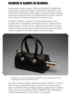 Gianni Versace Couture 1997 Absolut Vodka Bag