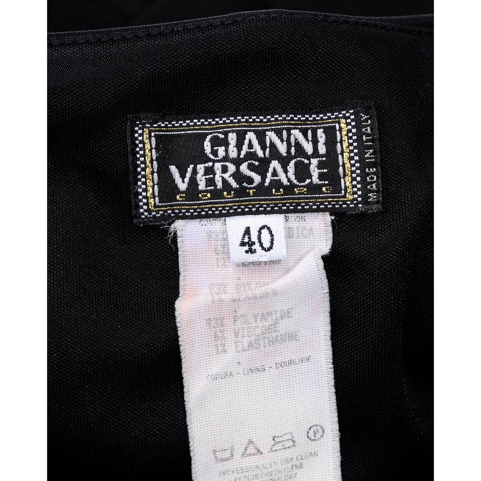 Gianni Versace Couture 1998 Vintage Black One Shoulder Dress Medusa Buckle For Sale 5