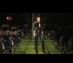 Gianni Versace Couture 1999 black runway sequin pants