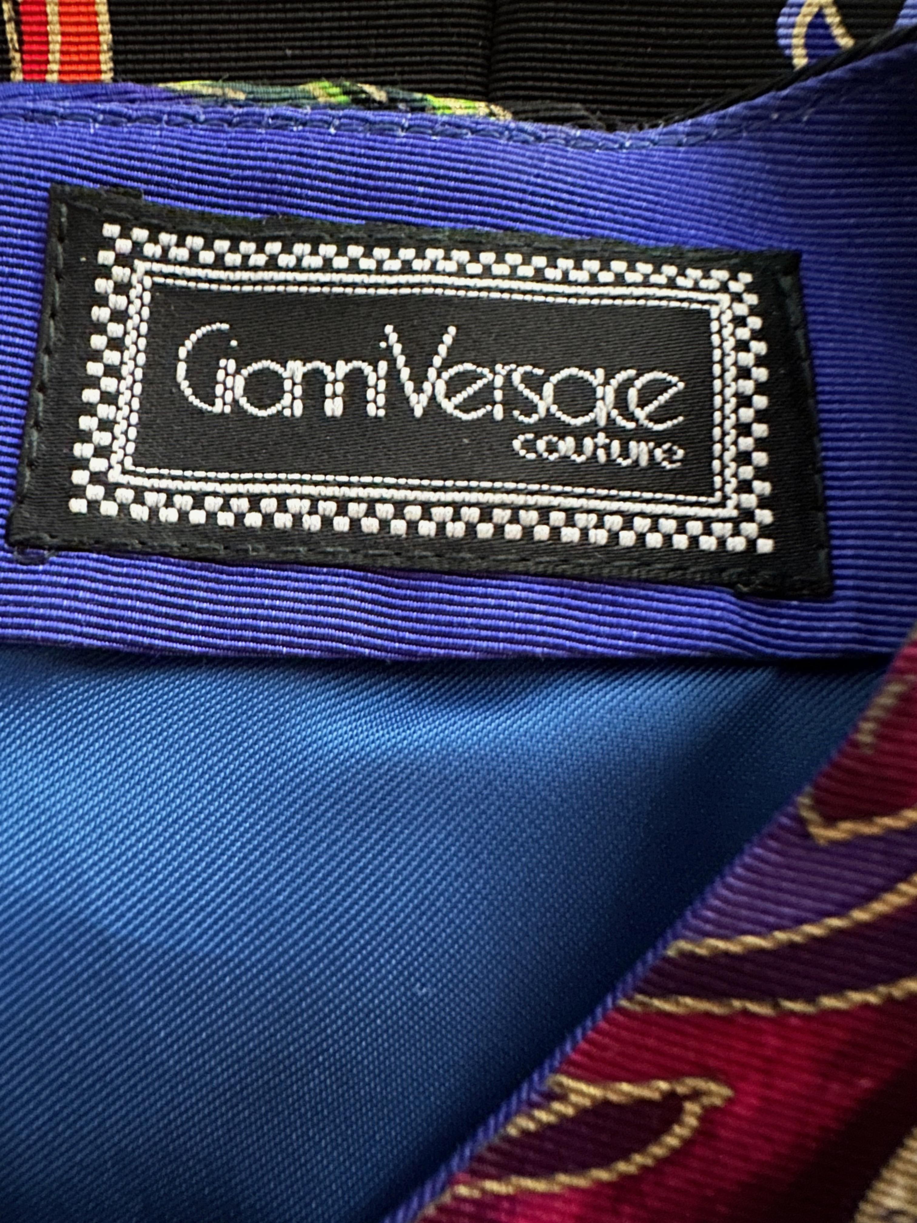 Gianni Versace Couture 90's Iconic Print Dress and Coat Ensemble For Sale 7
