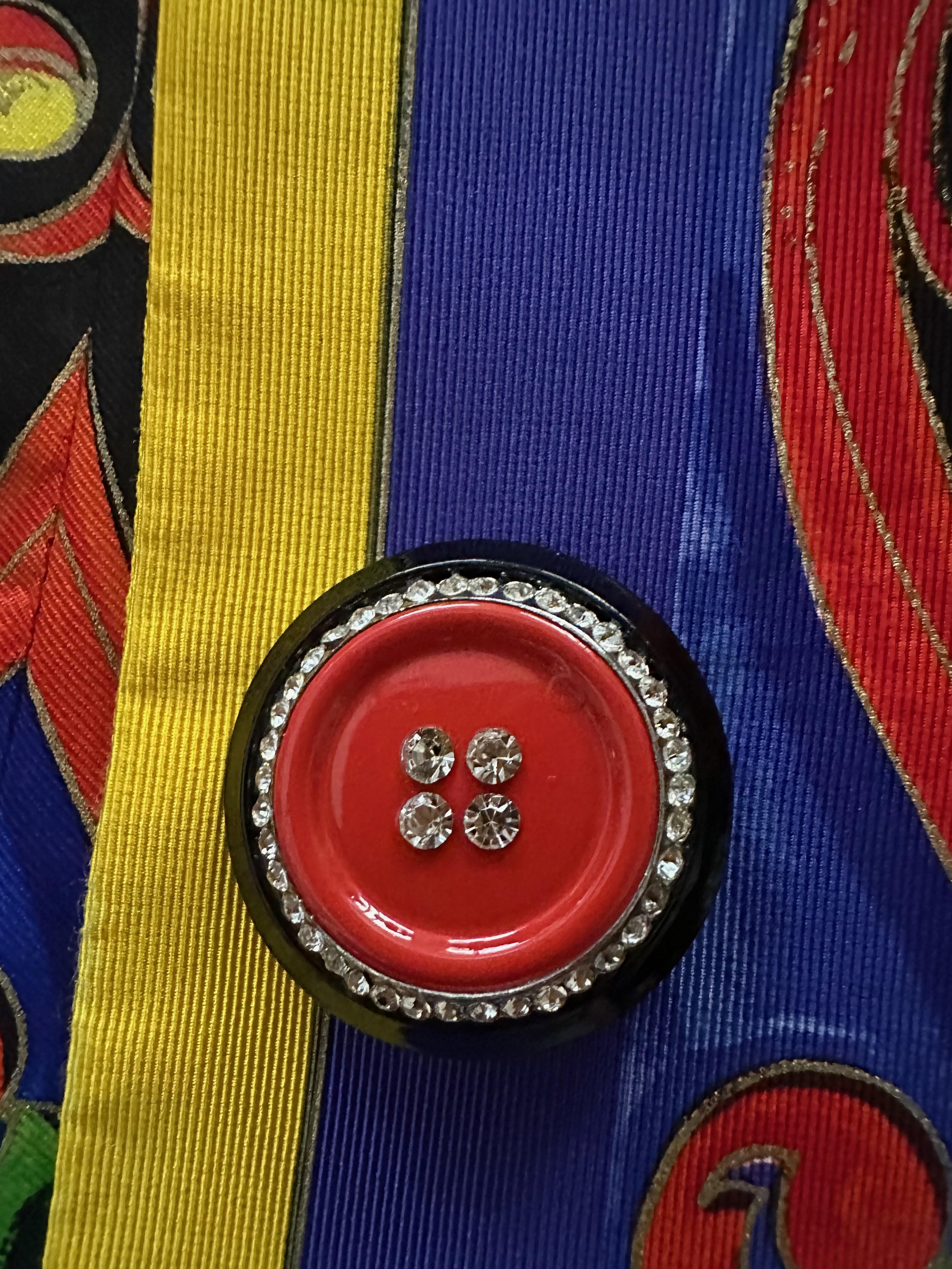 Black Gianni Versace Couture 90's Iconic Print Dress and Coat Ensemble For Sale