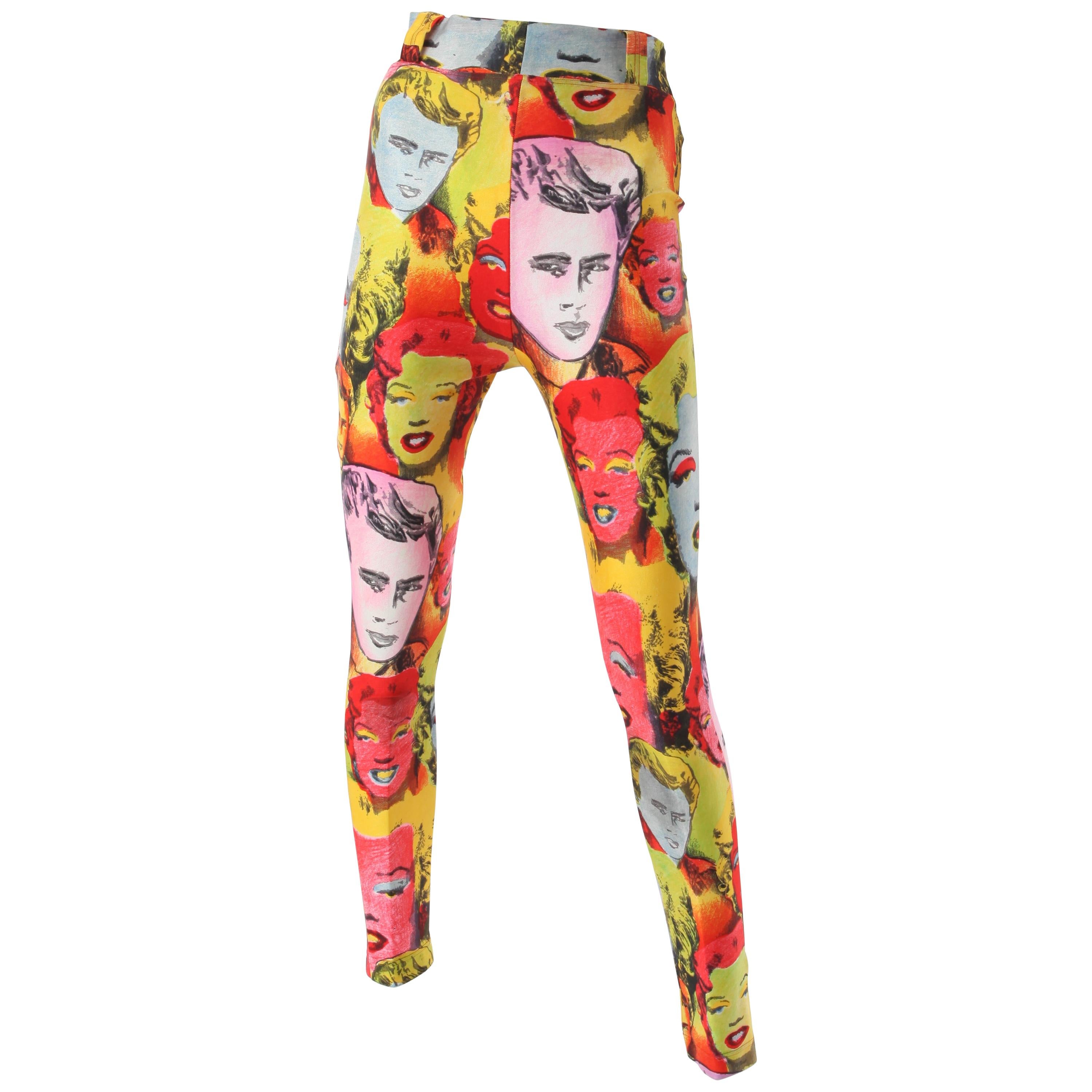 Gianni Versace Couture Andy Warhol Screen Printed Legging, c.1990 For Sale