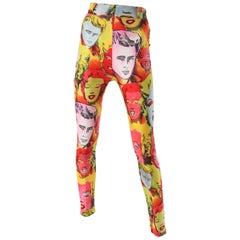 Vintage Gianni Versace Couture Andy Warhol Screen Printed Legging, c.1990