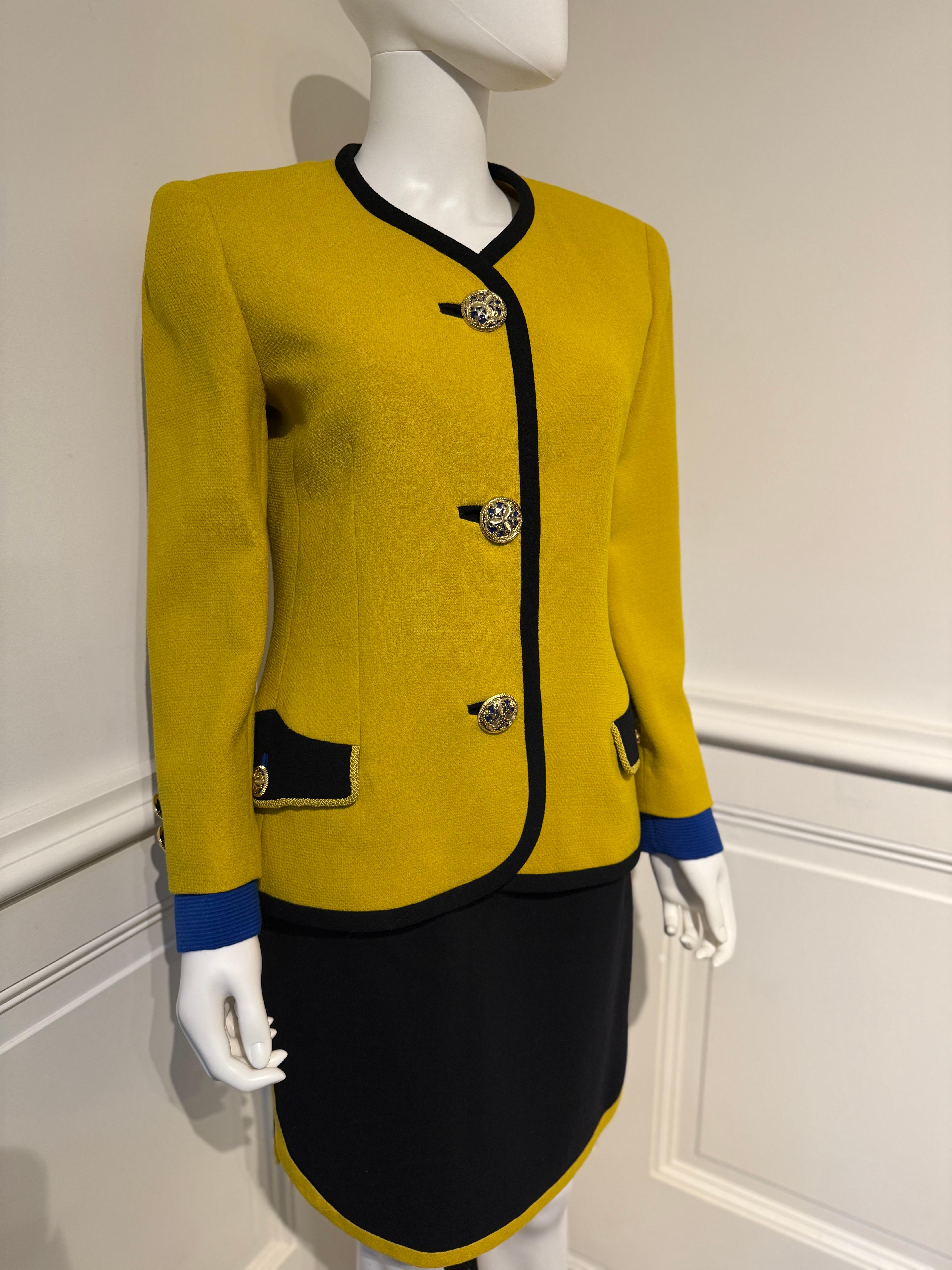 Gianni Versace Couture Automne/Hiver 1991/1992 iconique Runway jupe blazer tailleur en vente 5