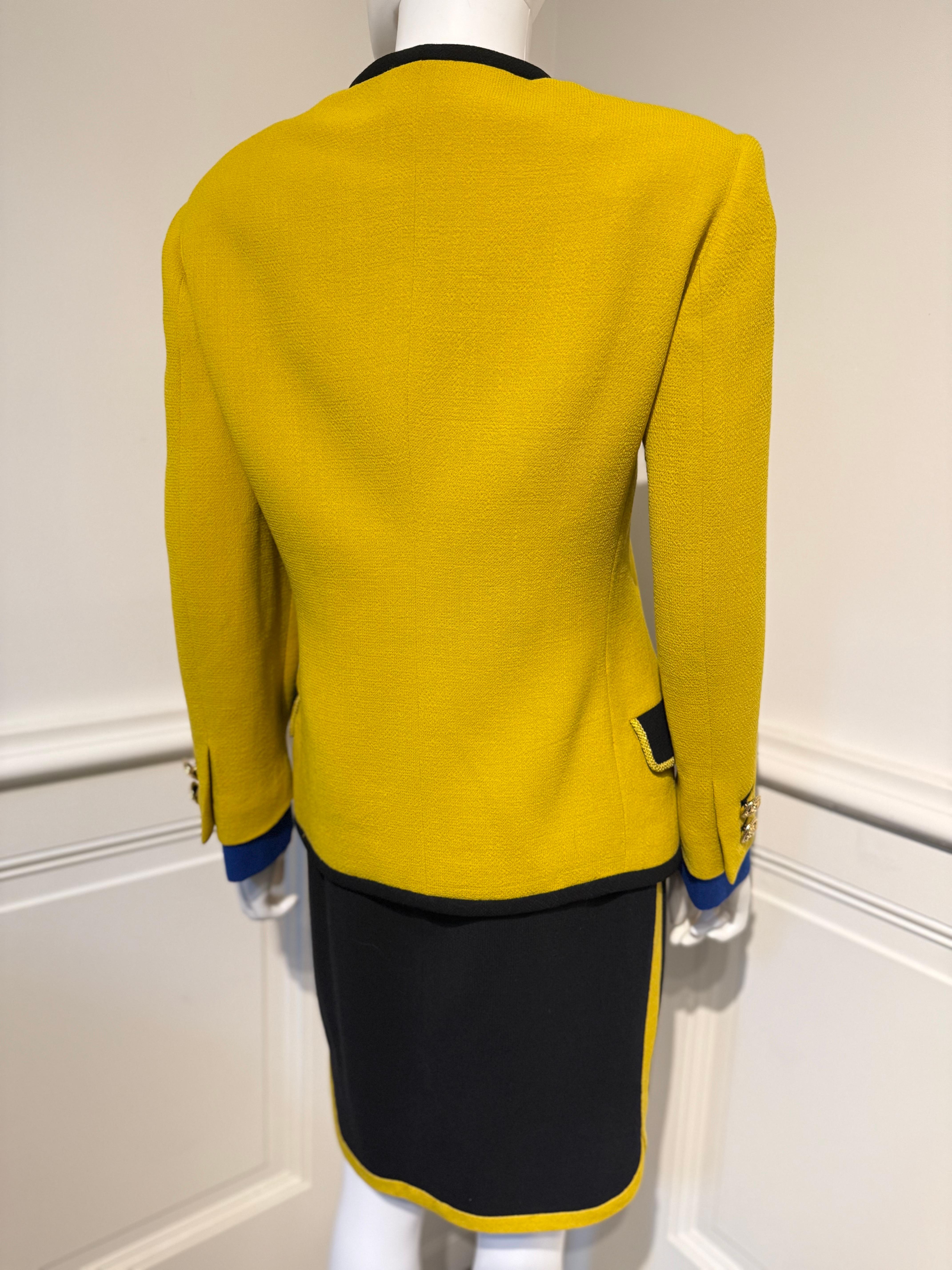 Gianni Versace Couture Automne/Hiver 1991/1992 iconique Runway jupe blazer tailleur en vente 6