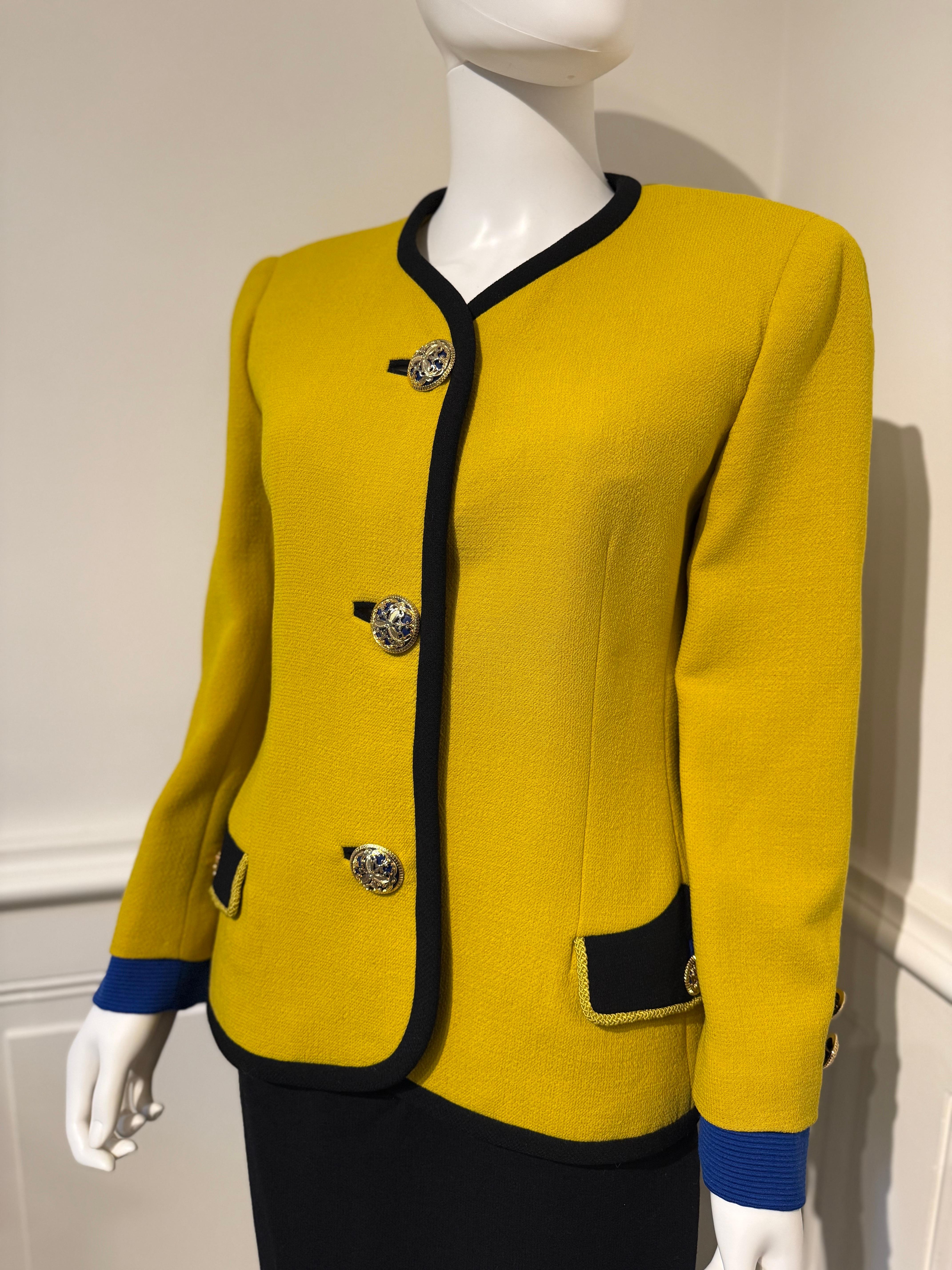 Gianni Versace Couture Automne/Hiver 1991/1992 iconique Runway jupe blazer tailleur Bon état - En vente à NICE, FR
