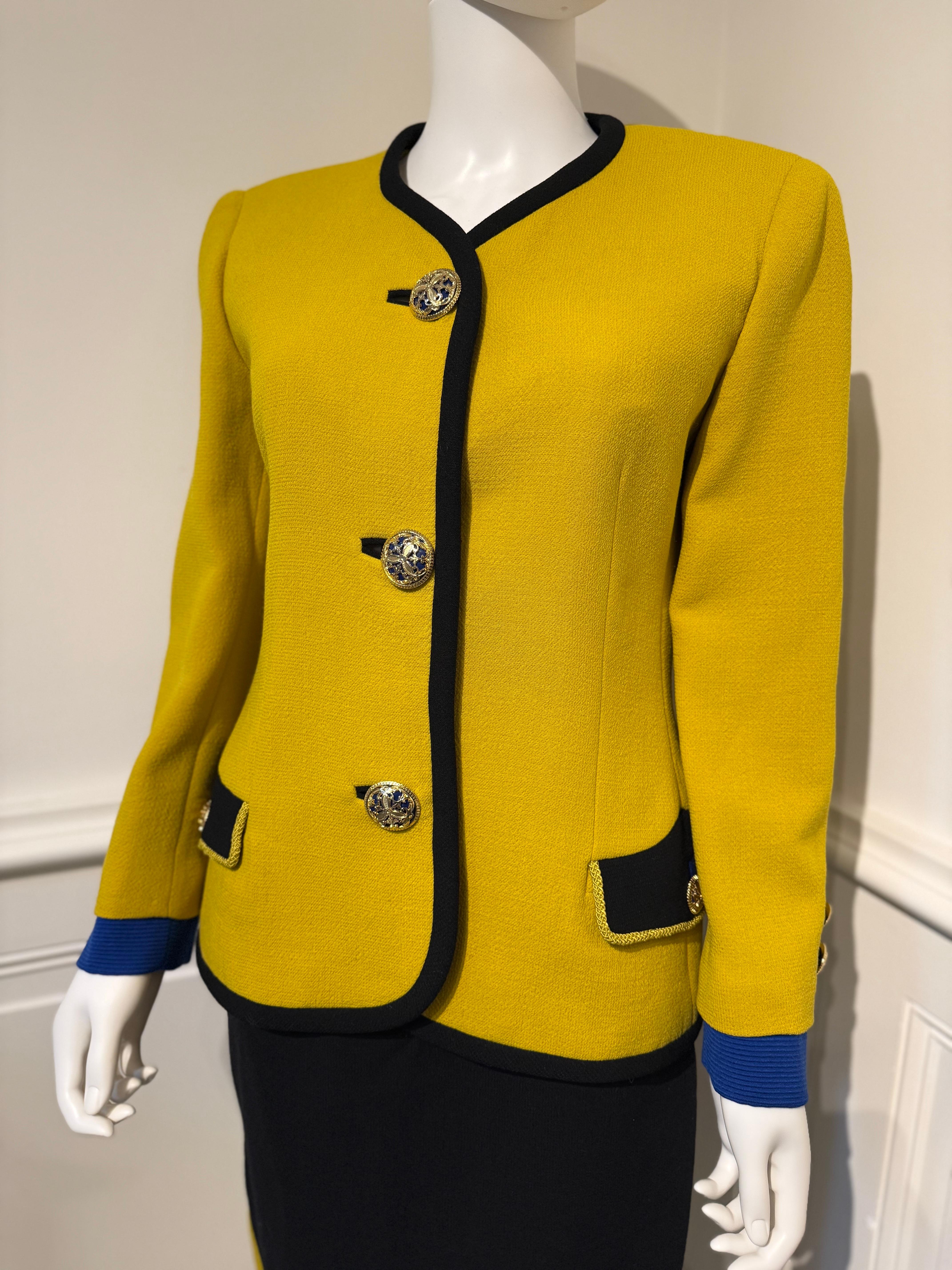 Gianni Versace Couture Automne/Hiver 1991/1992 iconique Runway jupe blazer tailleur en vente 4
